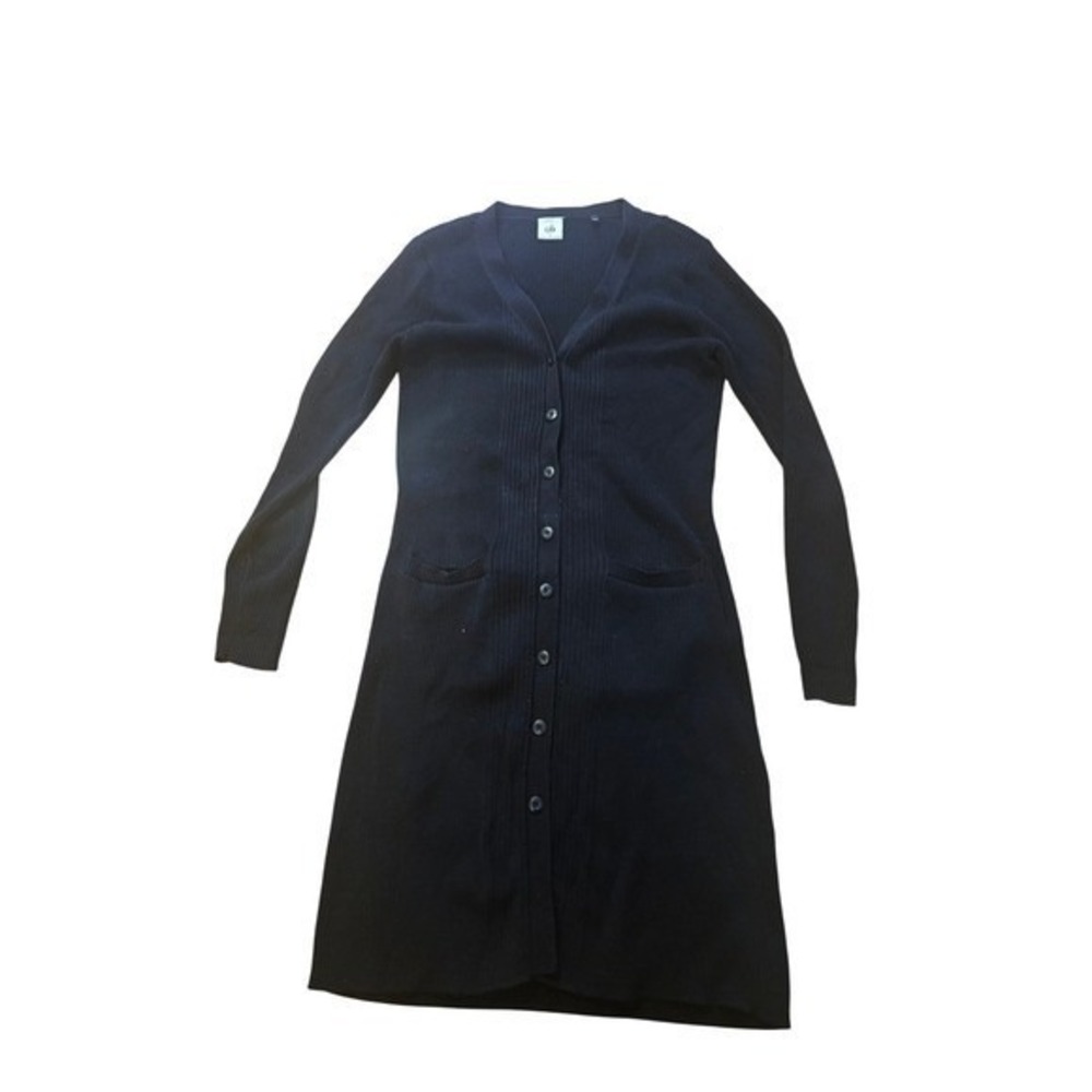 Cabi Navy Blue Ribbed Longline‎ Cardigan Sweater Small - Cabi